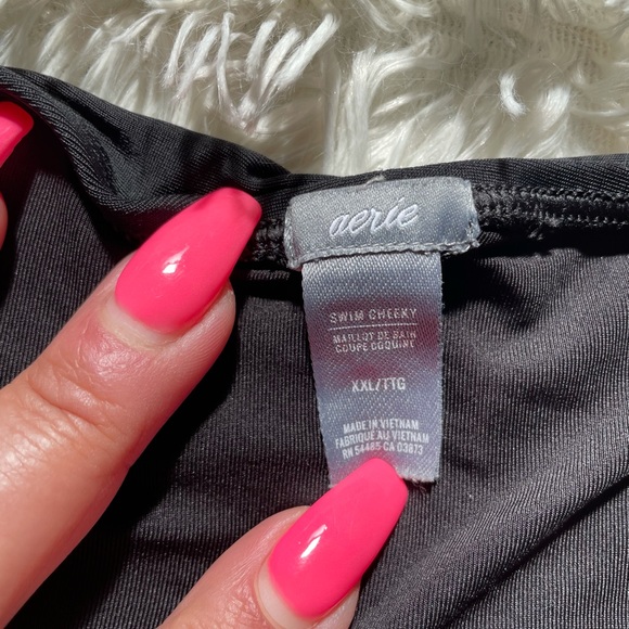 π 3/$20 aerie high-cut low rise cheeky Bikini Bottom with ruching - Picture 3 of 3